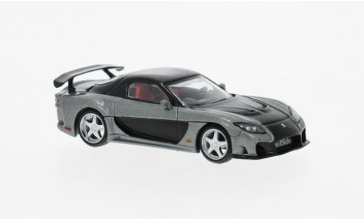 Diecast model cars Mazda RX7 Base (FD3S) grey/black 2011 1/64 Mini GT