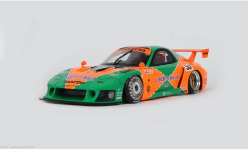 Diecast model cars Mazda RX7 LB-Super Silhouette (FD3S) green/orange 2024 1/18 GT Spirit