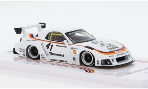 Diecast model cars Mazda RX7 LB Works (FD3S) - white 1/64 INNO64