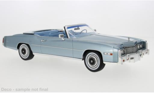 Diecast model cars Cadillac Eldorado Convertible metallise blue 1976 1/18 MCG