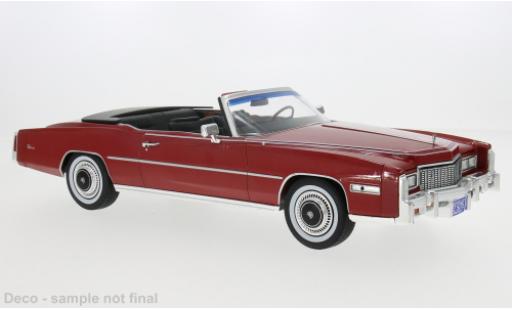 Diecast model cars Cadillac Eldorado Convertible metallise red 1976 1/18 MCG