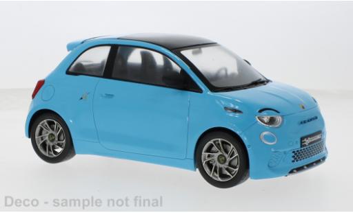 Diecast model cars Fiat 500 Abarth e blue 2024 1/18 MCG