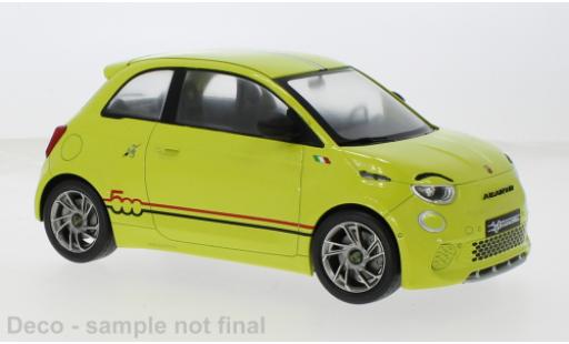 Diecast model cars Fiat 500 Abarth e yellow 2024 1/18 MCG