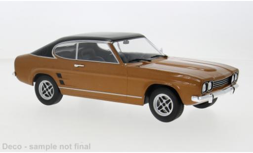 Diecast model cars Ford Capri GXL MK I metallise brown/matt-black 1973 1/18 MCG