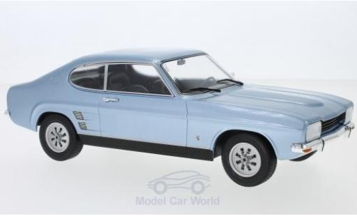 Diecast model cars Ford Capri 1600 MKI XL metallic blue 1973 1/18 MCG