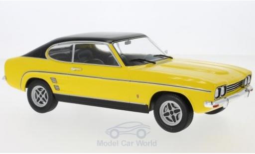 Diecast model cars Ford Capri GXL MKI 2000 yellow/black 1973 1/18 MCG