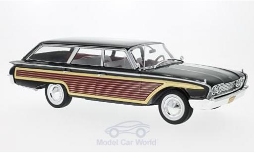 Diecast model cars Ford Country Squire Woody Wagon black/Holzoptik 1960 without roofreling 1/18 MCG