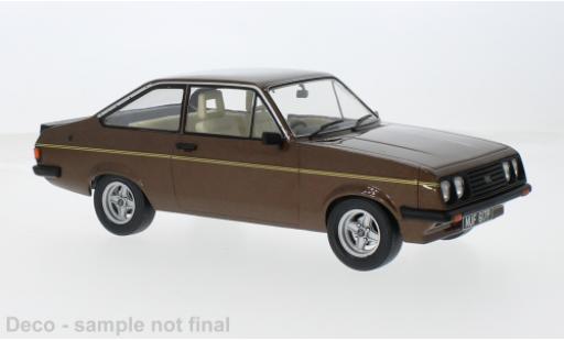 Diecast model cars Ford Escort RS 2000 MK II metallise brown 1977 1/18 MCG