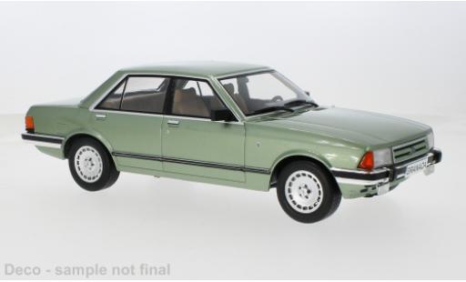 Diecast model cars Ford Granada Berlina MK II 2.8 Ghia metallise green 1982 1/18 MCG