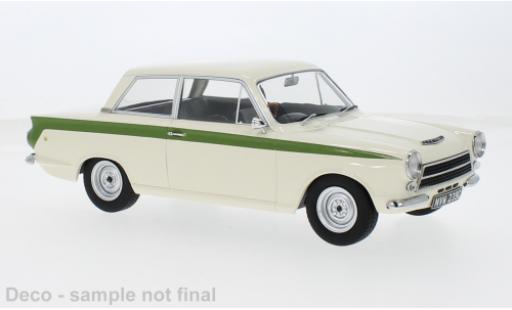 Diecast model cars Lotus Cortina MkI Ford MK I white/green RHD 1963 1/18 MCG