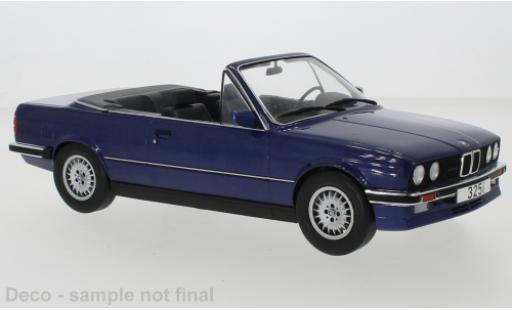 Diecast model cars Bmw 325 Cabriolet i (E30) Convertible metallise blue 1985 1/18 MCG