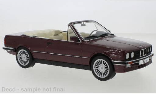 Diecast model cars Bmw 325 Cabriolet i (E30) Convertible metallise red 1985 1/18 MCG