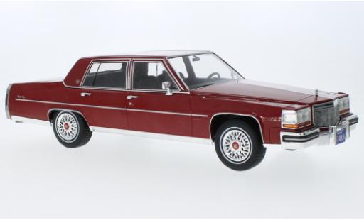 Diecast model cars Cadillac Fleetwood Brougham metallise red 1982 1/18 MCG