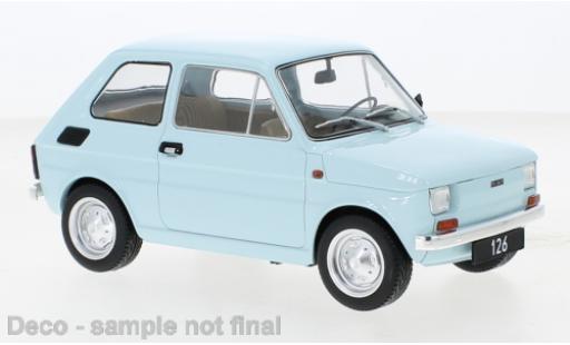 Diecast model cars Fiat 126 Berlina blue 1972 1/18 MCG