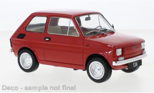 Diecast model cars Fiat 126 Berlina red 1972 1/18 MCG