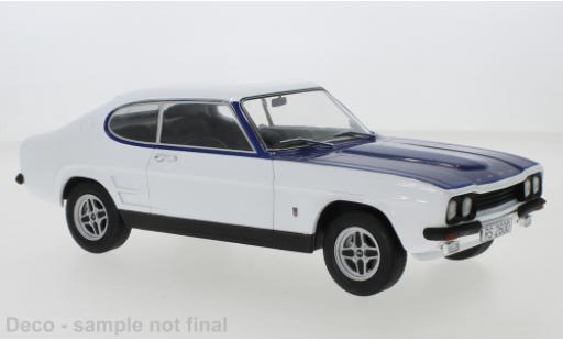 Diecast model cars Ford Capri RS 2600 MK I white/blue 1973 1/18 MCG