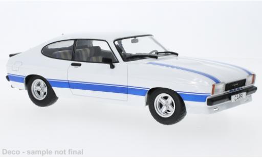 Diecast model cars Ford Capri 3.0S MK II X-Pack white 1975 1/18 MCG