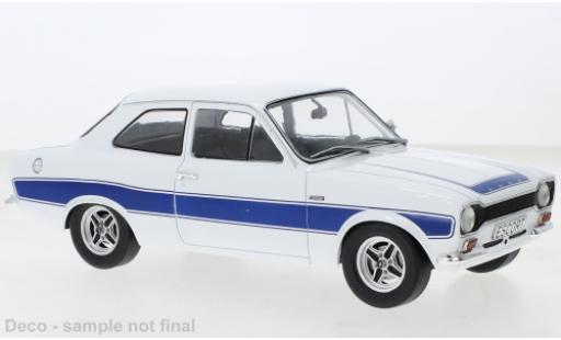 Diecast model cars Ford Escort RS 2000 MK I white/blue 1973 1/18 MCG
