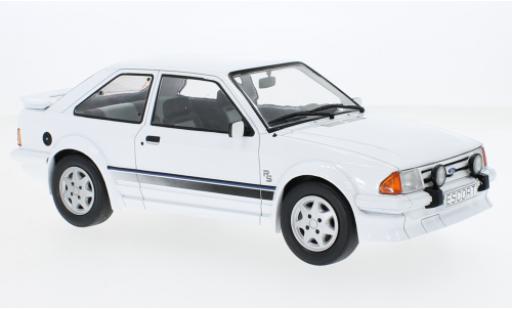 Diecast model cars Ford Escort RS Turbo MK III white 1985 1/18 MCG