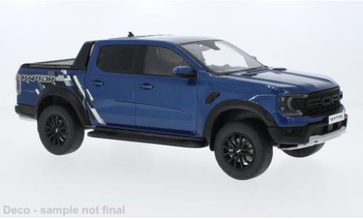 Diecast model cars Ford Ranger Raptor metallise blue 2023 1/18 MCG