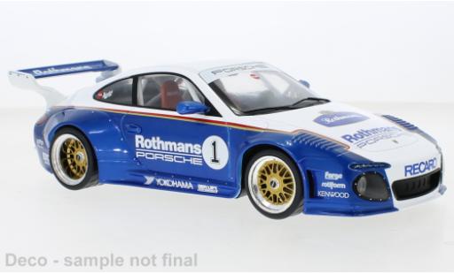 Diecast model cars Porsche 911 Base Old & New white/Dekor Rothmans 2020 1/18 MCG