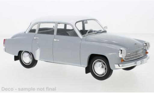 Diecast model cars Wartburg 311 Base grey/white 1959 1/18 MCG