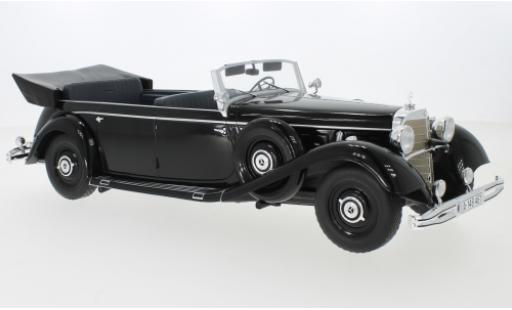 Diecast model cars Mercedes 770 Cabriolet (W150) Convertible black 1938 1/18 MCG