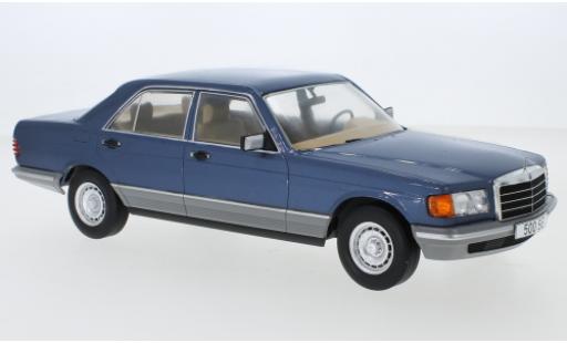 Diecast model cars Mercedes Classe S Base (W126) metallic blue 1979 1/18 MCG