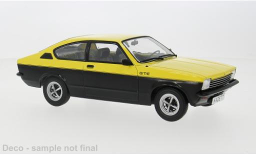 Diecast model cars Opel Kadett C GT/E C Coupe yellow/black 1975 1/18 MCG