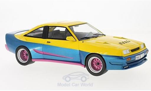 Diecast model cars Opel Manta B B Mattig yellow/blue 1991 1/18 MCG