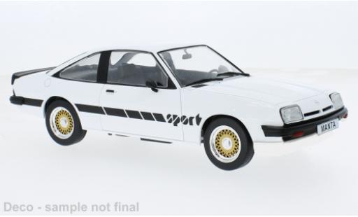 Diecast model cars Opel Manta B Base B Sport white 1980 1/18 MCG