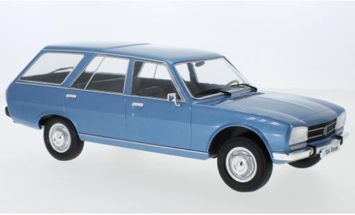 Diecast model cars Peugeot 504 Break Estate metallic blue 1976 1/18 MCG
