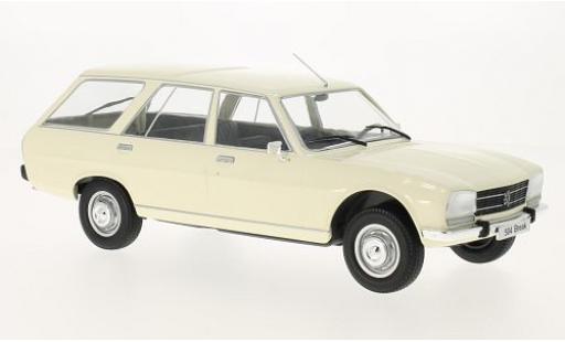 Diecast model cars Peugeot 504 Break Estate white 1976 les portes et capos ferm&Atilde;&copy; 1/18 MCG