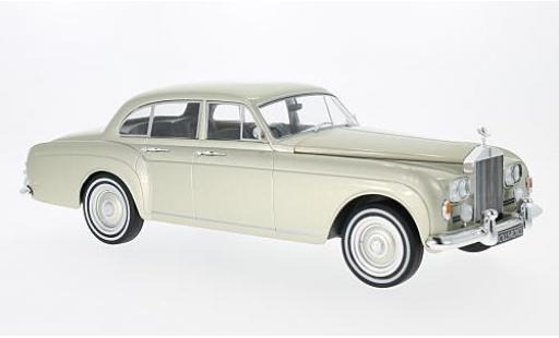 Diecast model cars Rolls Royce Silver Cloud Flying Spur III H.J.Mulliner metallic beige RHD 1965 1/18 MCG
