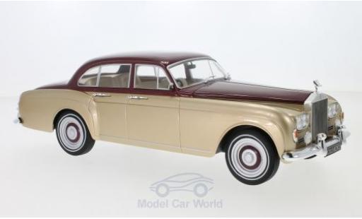 Diecast model cars Rolls Royce Silver Cloud Flying Spur III H.J.Mulliner metallic red/metallic beige RHD 1965 1/18 MCG