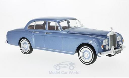 Diecast model cars Rolls Royce Silver Cloud Flying Spur III H.J.Mulliner metallic blue RHD 1965 1/18 MCG