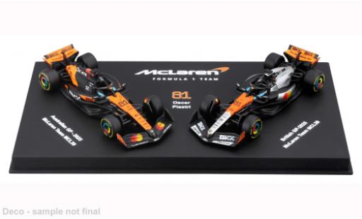Diecast model cars McLaren F1 Base 2er Set: MCL39 formula 1 2025 Team #81 O.Piastri Bburago 1/43 Burago
