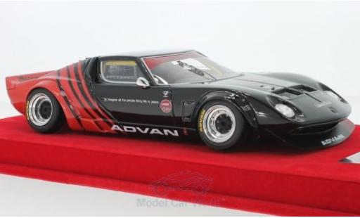 Diecast model cars Lamborghini Miura LB-Works LB Works black/red RHD Chassis Ford GT40 N4 Liberty Walk 1/18 MCW Models