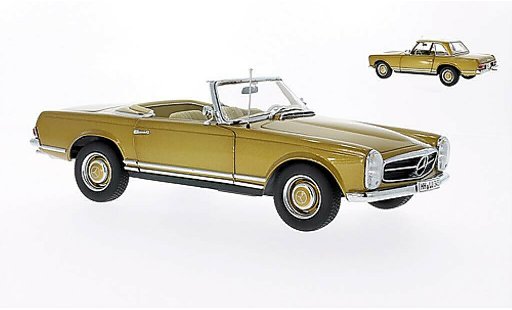 Mercedes 230 SL 1/18 Norev Hardtop gold 1963 diecast model cars