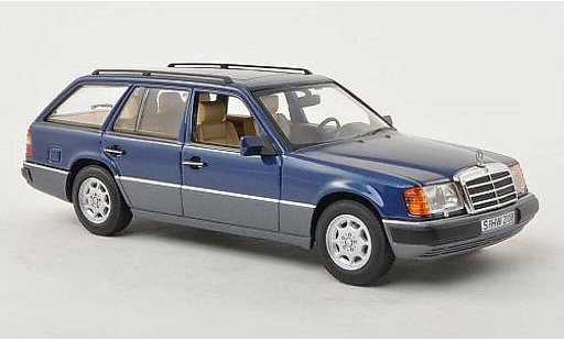 Mercedes 300 Coupe 1/43 Minichamps (S124) blue/grey 1988 diecast model cars