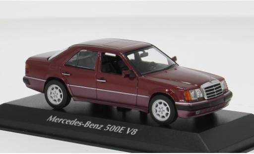 Diecast model cars Mercedes 500 Base E (W124) red 1991 1/43 Minichamps
