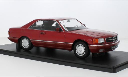 Diecast model cars Mercedes 500 Coupe SEC (C126) red 1/18 KK Scale