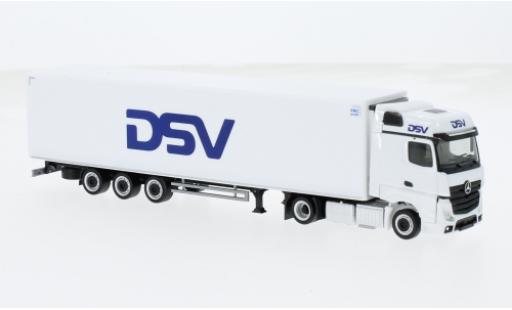 Diecast model cars Mercedes Actros Bigspace DSV (DK) 1/87 Herpa
