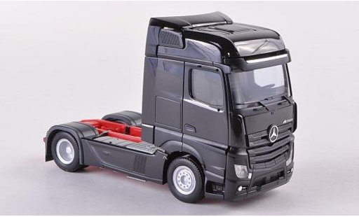 Mercedes Actros Bigspace 1/87 Herpa black Solo-ZM 2011 diecast model cars