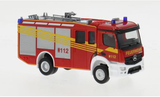 Diecast model cars Mercedes Actros Base Fire brigade 1/87 Herpa