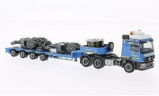 Mercedes Actros Base 1/87 Herpa L 08 Felbermayr (A) with Hakenflaschen fur Liebherr LR 1600/2 (A) Semitieflade-SZ diecast model cars