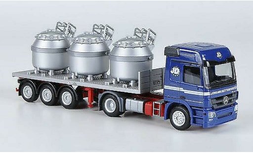 Mercedes Actros Base 1/87 Herpa L 08 Flussigaluminium-SZ Dettendorfer diecast model cars