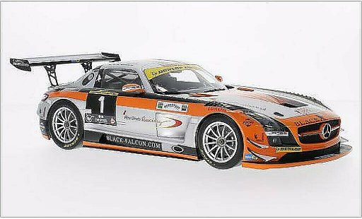 Mercedes SLS GT3 1/18 Minichamps AMG No.1 Black Falcon 24h Dubai 2013 diecast model cars