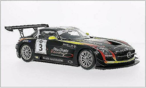 Mercedes SLS GT3 1/18 Minichamps AMG No.3 Black Falcon 24h Abu Dhabi 2013 diecast model cars