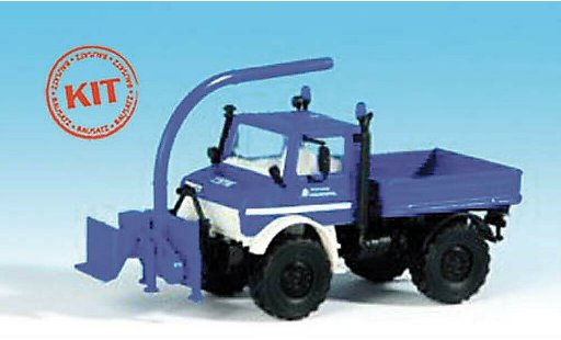 Mercedes Unimog Base 1/87 Kibri THW with Fronthacksler diecast model cars